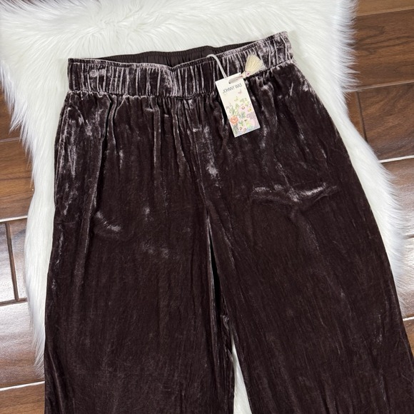 Johnny Was Women's Size XS Brown Butterfly Velvet Luciana Seamed Wide Leg‎ Pants - Picture 2 of 12
